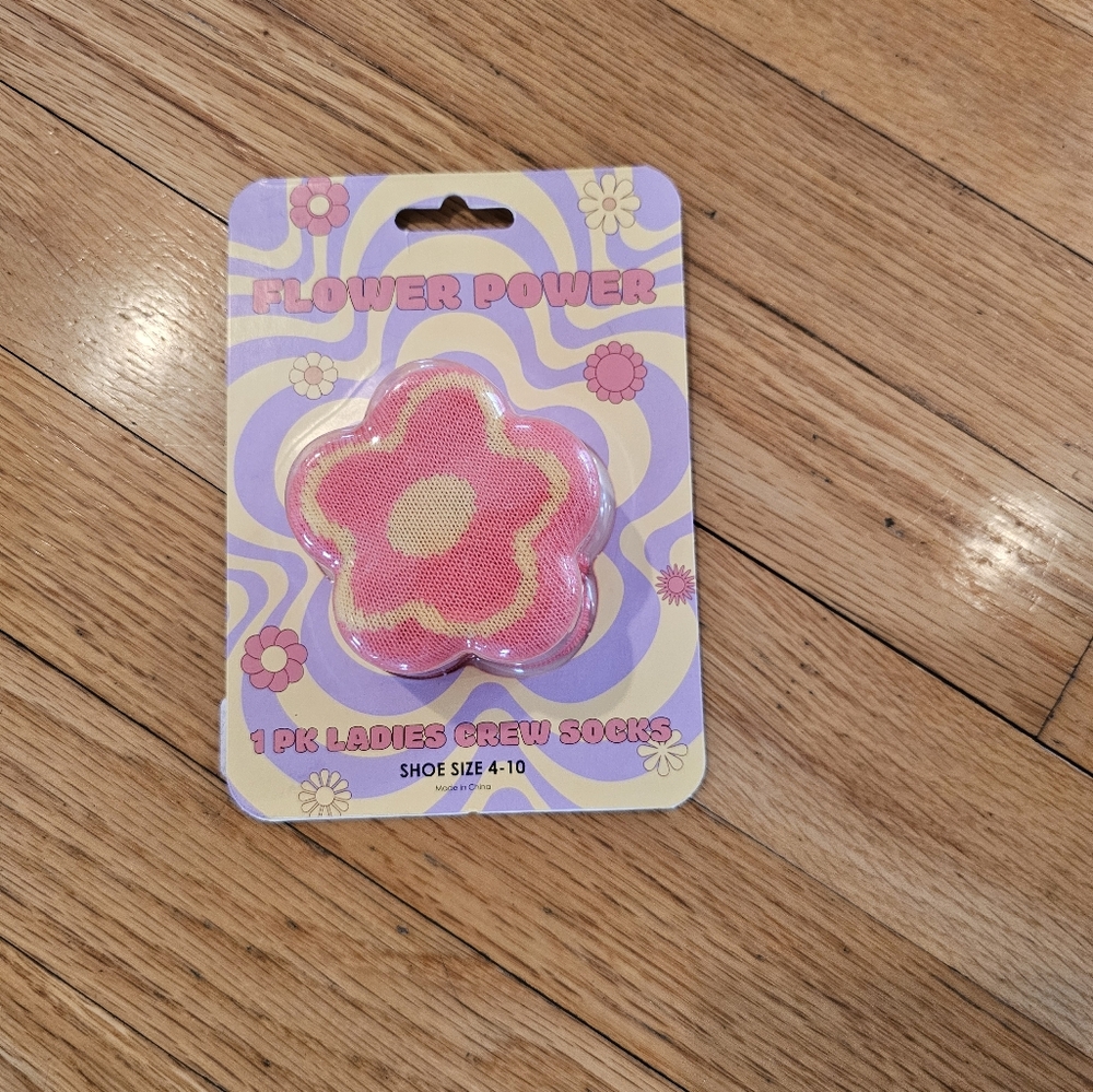 Flower Power Ladies Crewsock